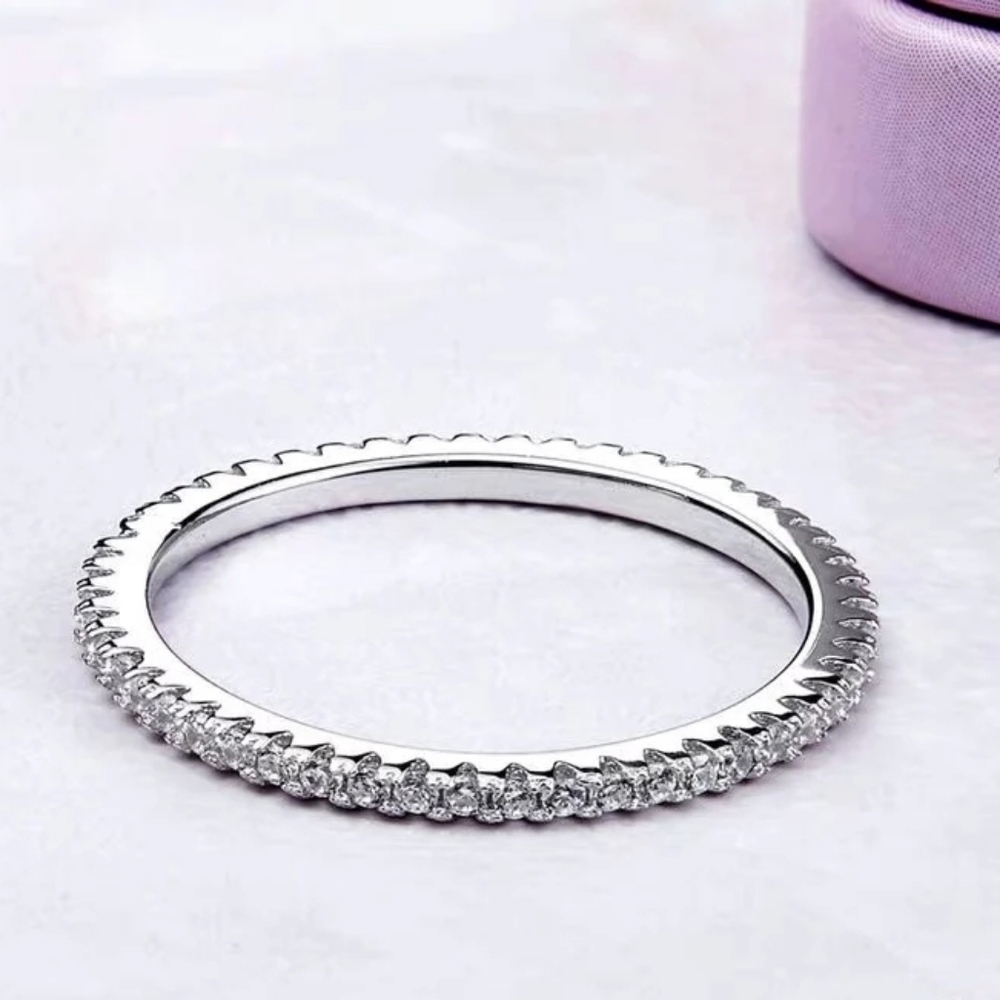 New Silver Stackable Eternity Ring - Picture 3 of 5